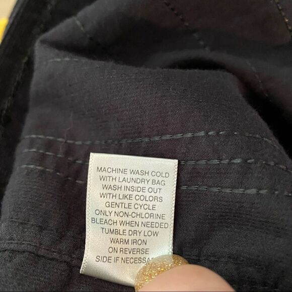 Christopher & Banks Embroidered + Sequined Pinwale Black Corduroy Blouse Jacket - Picture 7 of 7